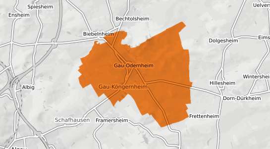 Mietspiegelkarte Gau Odernheim